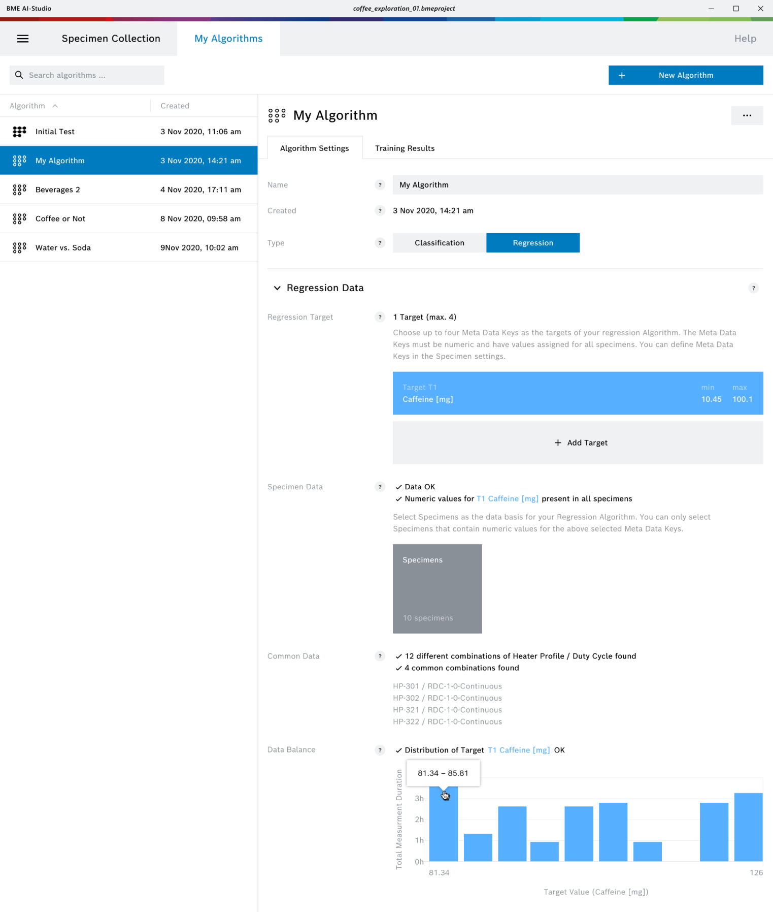 screenshots of AI-Studio mobile and AI-Studio Desktop with the new regression feature