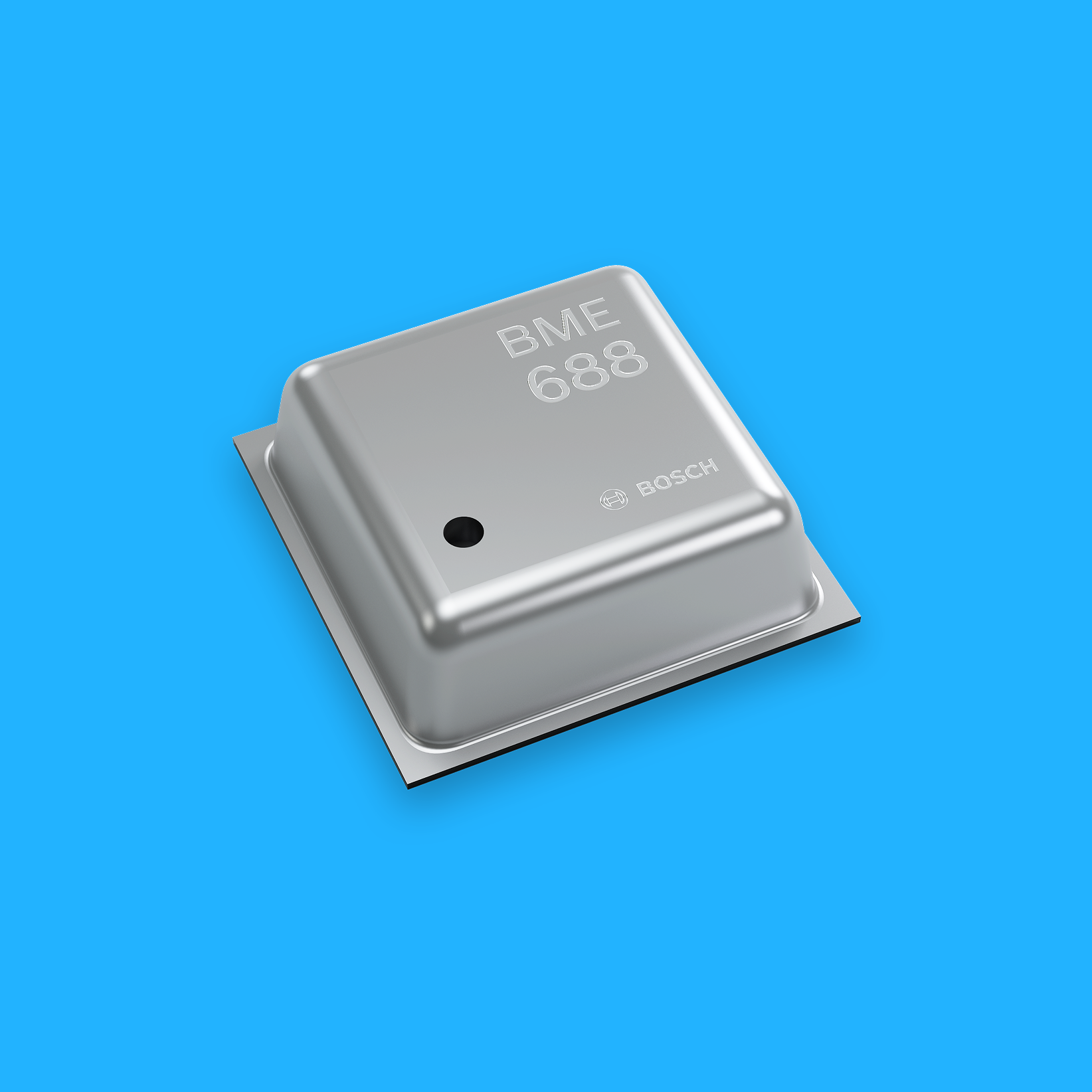 3D Rendering of the BME688 gas sensor.